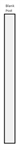 SOP 4' Deluxe Straight Picket Fence Blank Post White