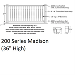 SOP 200 Series Madison Level Section 3' x 5' White