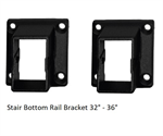 KFR 32°-36° Stair Bottom Rail Bracket 2 Pack American Series Matte White