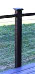 Keylink 3-1/4^x45-3/8^ Fas Mnt. Level End Postw/ MATTE BL Cbl. Fitting Matte Bl