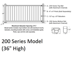 SPP 200 Series Model Level Section 3' x 5' Black