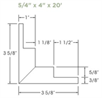Wolf 4^ x 20' Outside Corner Trim Portrait Siding Pocket