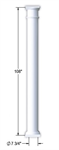 SPP 8^ Round Hollow Column White