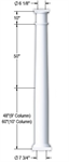 SOP 8^ x 120^ Tapered Hollow Column Almond