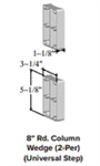 SPP 1000 Series 10^ Rd. Column Universal Stair Wedge Set 2-pack Clay
