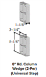 SOP 1000 Series 10^ Rd. Column Universal Stair Wedge Set 2-pack Clay