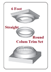 SPP 6^ Straight Round Column Trim Set White
