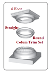 SOP 6^ Straight Round Column Trim Set White