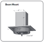 SPP 8^ Round Beam Mount Assembly Clay