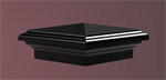 PPL 2-1/2^ Pyramid Post Cap [Unlit] Gloss Black
