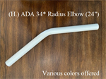 KFR (H.) 34° Radius Stair Elbow (24-1/2^) Gloss Black