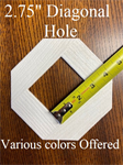 4' x 8' Poly Lattice 2-3/4'' Diagonal Hole White