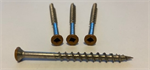 #8 x 2-1/4^ S.S Trim Head Screw Teakwood, #2 Square Drive