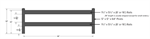 SOP 1-1/2^ x 5-1/2^ 2-Rail Fence Section Almond