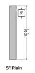 SOP 5^ x 38^ Plain Newel Post Clay