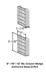 SPP 5000 Series 10^ Rd. Column Universal Stair Wedge Set 2-pack White