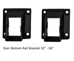 KFR 32°-36° Stair Bottom Rail Bracket 2 Pack American Series Tex White