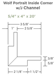 Wolf 4^ x 20' Inside Corner Trim Portrait Siding Pocket