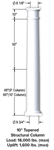 SPP 10^ Tapered Structural Column White