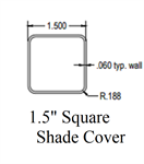 SPP 1-1/2^ Sq. 8' Vinyl White