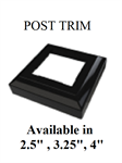 KFR 3-1/4^ Alum Post Trim Tex Black