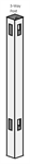 SOP 4' Classic/Columbia Concave Picket Fence 3-Way Post Almond