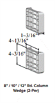 SPP 5000 Series 8^ Rd. Column Wedge Set 2-pack White