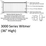 SPP 3000 Series Witmer Level Section 3' x 4' White