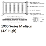 SOP 1000 Series Madison Level Section 3-1/2' x 4' White