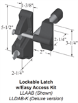 D&D External option for lockable gate latch Black