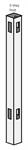 SPP 3' Classic/Columbia Concave Picket Fence 3-Way Post White
