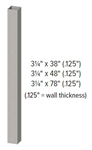 Keylink 3-1/4^ x 48^ Alum Heavy Wall Post Sleeve Tex White