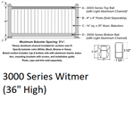 SPP 3000 Series Witmer Level Section 3' x 4' Black