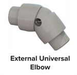 KFR (X.) Handrail 0°-43° Swivel Elbow Tex Black