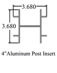 4^ x 72^ Aluminum Post Insert
