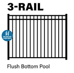 Regis 3230-55^ Aluminum Fence Black