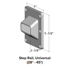 SOP 5000 Series 28°-45° Universal Stair Brackets 4-pack White