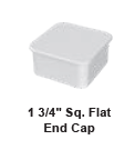 1-3/4^ Sq. Flat End Cap White