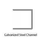 94^ Galv. Privacy U-Channel for 1-1/2^ x 5-1/2^ Rail
