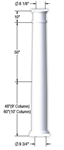 SOP 10^ Tapered Hollow Column White