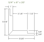 Wolf 6^ x 20' Outside Corner Trim Portrait Siding Pocket