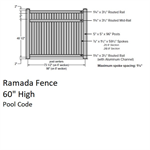 SPP Ramada Yard Fence 5' H x 5' W Gate Clay