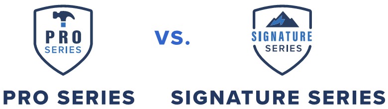 Logos of Pro Series and Signature Series railings